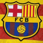 لوگو براسا روی لباس چهارم بارسلونا 2023 پلیری